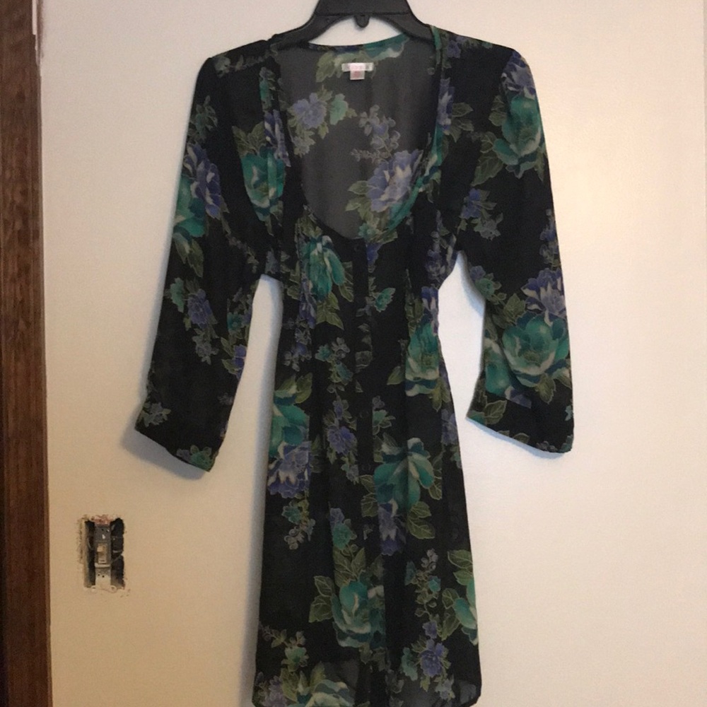Sheer floral blouse